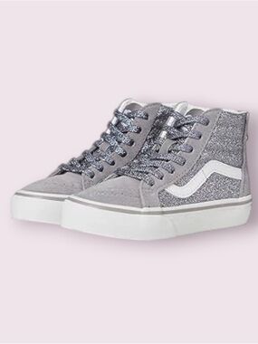 Vans SK8-HI ZIP KIDS 'GLITTER - GUNMETAL GREY